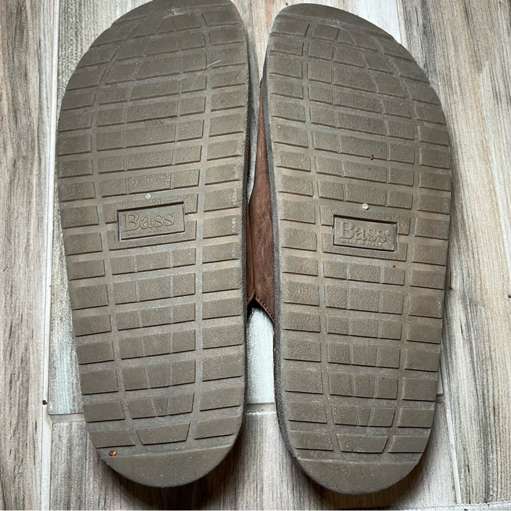GH Bass & Co Made in Italy Men’s Double Strap Brown Leather Sandals Mens Size 10 - Picture 8 of 12